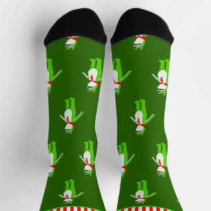 Calcetines Rana divertida Navidad vacaciones de Navidad