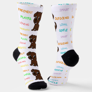 Calcetines Rasgos de dibujos animados de Labrador Retriever d