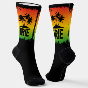 Calcetines Rastafari jamaiquino IRIE Palm Trees Negro
