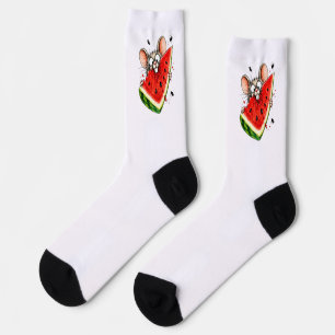 Calcetines Ratón alegre come sandía