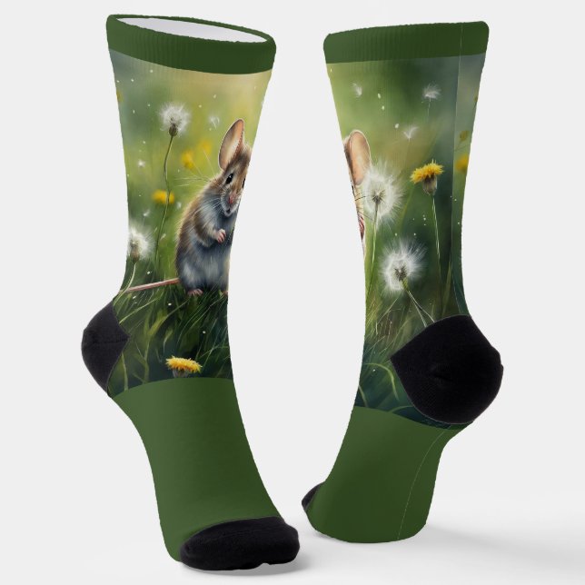 Calcetines Ratón en los Dandelions (Angular)