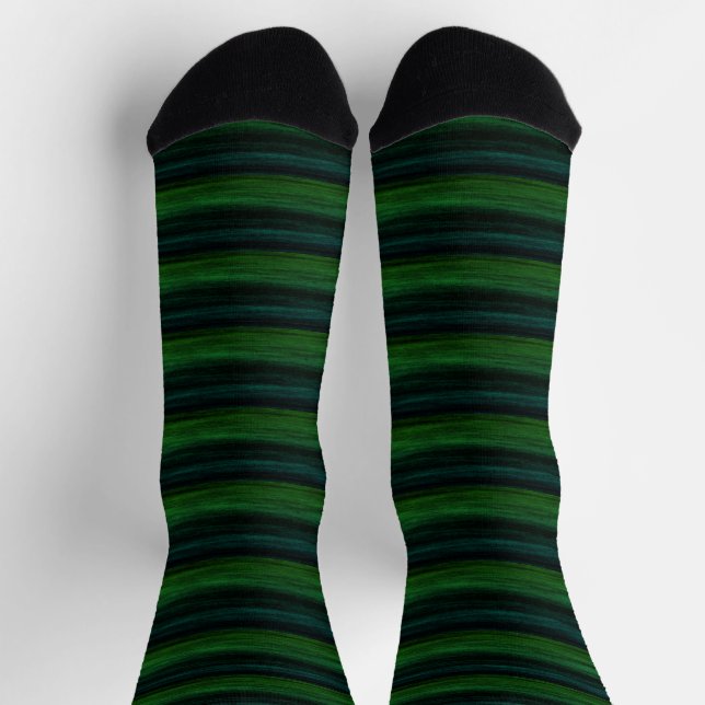 Calcetines Raya azul y verde manchada (Arriba)