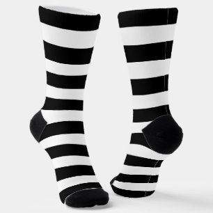Calcetines Rayado Blanco Y Negro