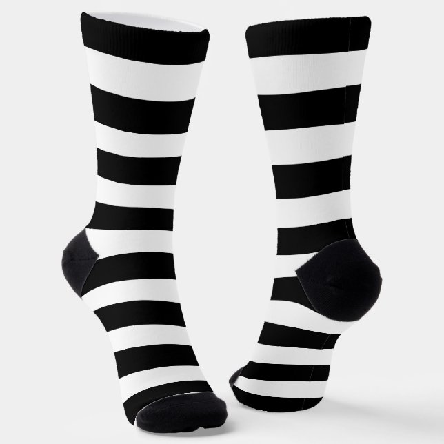 Calcetines Rayado Blanco Y Negro (Angular)