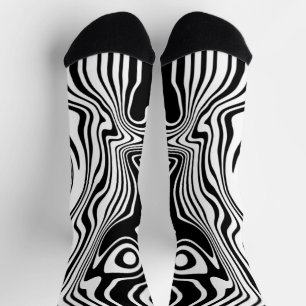 Calcetines rayados en blanco y negro - Elegir colo