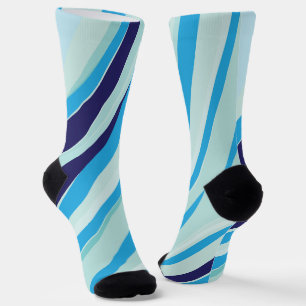 Calcetines Rayas Azules Abstractas