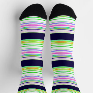 Calcetines Rayas azules coloridas lindas