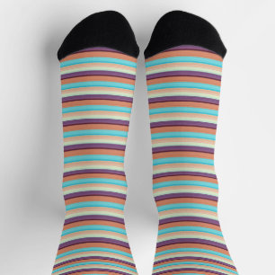 Calcetines Rayas azules marrones lindas