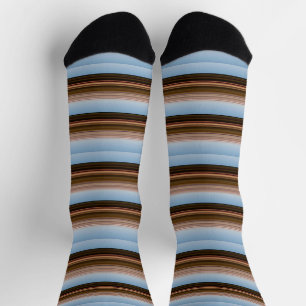 Calcetines Rayas azules marrones vintage lindas