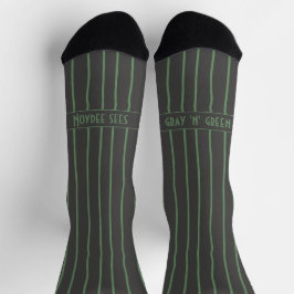 Calcetines Rayas, azules sobre gris oscuro, clásico serio
