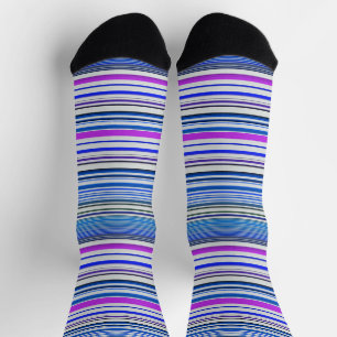 Calcetines Rayas azules violetas lindas