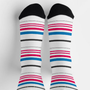 Calcetines Rayas blancas azules lindas