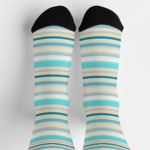 Calcetines Rayas blancas de aqua lindas