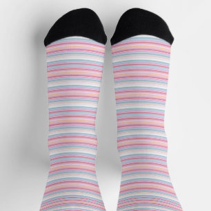 Calcetines Rayas blancas rosadas lindas