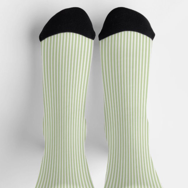 Calcetines Rayas Blancas Verdes (Arriba)