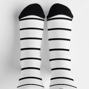 Calcetines Rayas blancas y negras lindas
