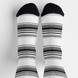 Calcetines Rayas blancas y negras modernas