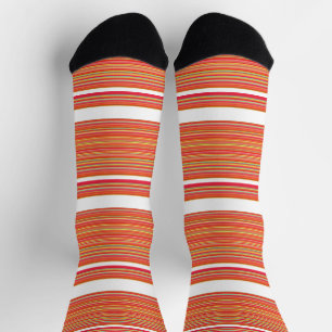 Calcetines Rayas coloridas naranjas lindas