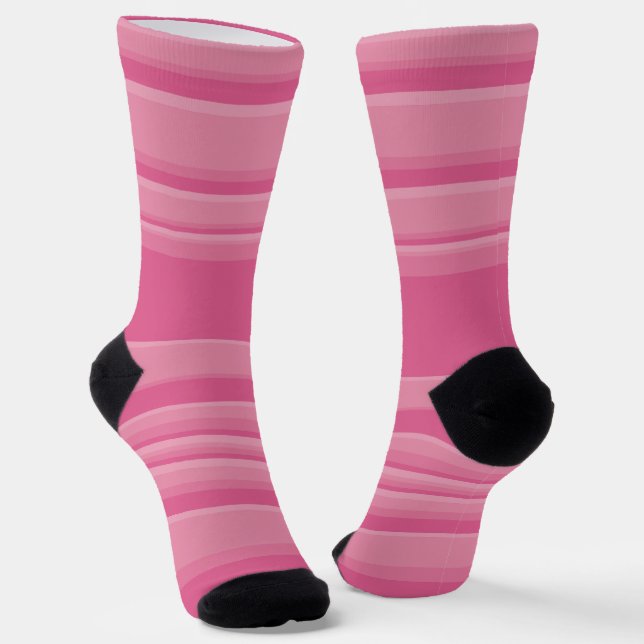 Calcetines Rayas complejas en rosa (Angular)