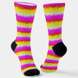 Calcetines Rayas de arco iris rosado de Artdeco