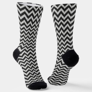 Calcetines Rayas de mármol blanco negro lindas