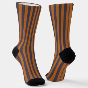 Calcetines Rayas de Naranja Púrpura Patrón