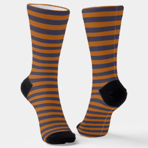 Calcetines Rayas de Naranja Púrpura Patrón