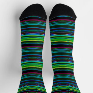 Calcetines Rayas de neón coloridas lindas