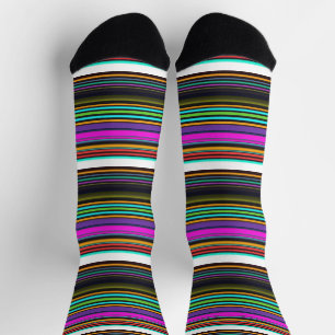 Calcetines Rayas de neón coloridas lindas