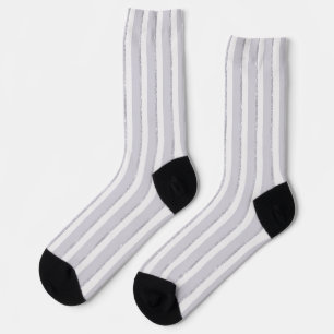 Calcetines Rayas de purpurina destellante de lavanda púrpura