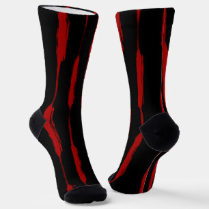 Calcetines Rayas de Tinta en Rojo