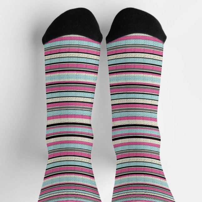 Calcetines Rayas Decorativas (Arriba)