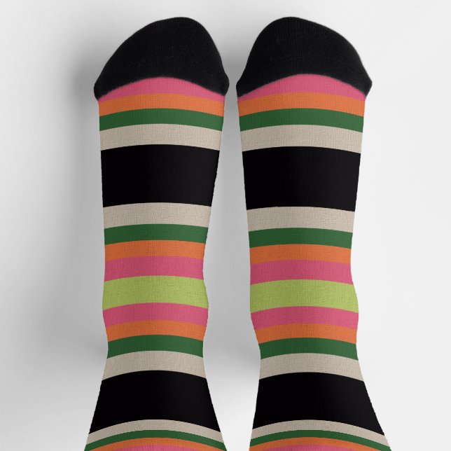 Calcetines Rayas Decorativas (Arriba)