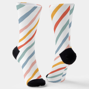 Calcetines Rayas diagonales de colores pastel