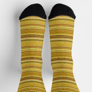 Calcetines Rayas doradas marrones lindas