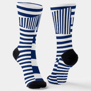 Calcetines Rayas en franjas en azul y blanco