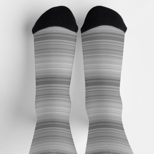 Calcetines Rayas grises cortas (Arriba)