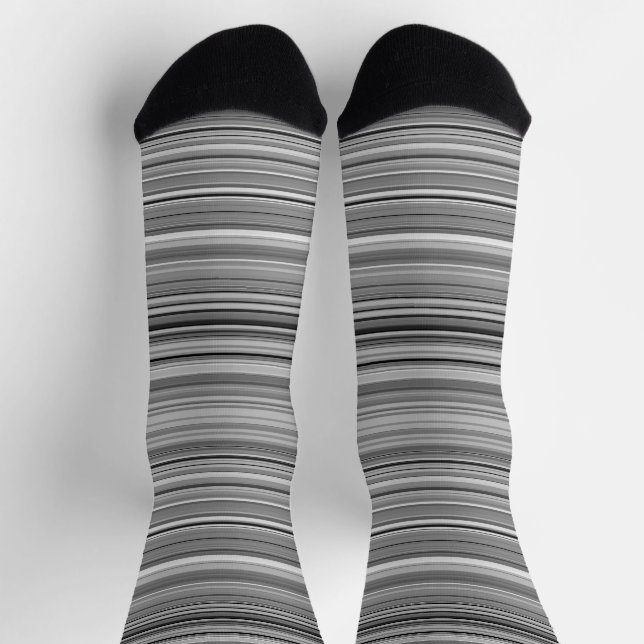 Calcetines Rayas grises lindas (Arriba)