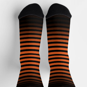 Calcetines Rayas horizontales ombre naranjas negras de Hallow