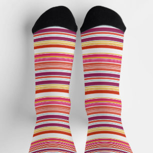 Calcetines Rayas marrones rosadas lindas
