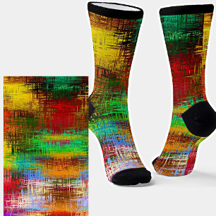 Calcetines Rayas multicolores pintadas abstractas