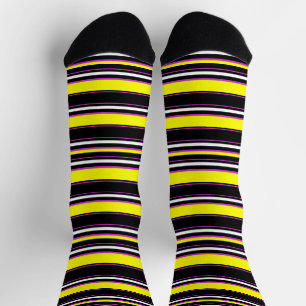 Calcetines Rayas negras amarillas lindas