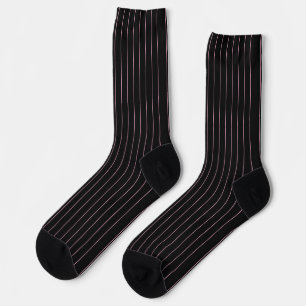 Calcetines rayas negras y rosas