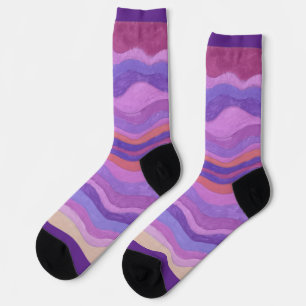 Calcetines rayas onduladas de colores
