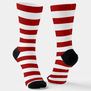 Calcetines Rayas rojas y blancas de Apple con caramelo oscuro