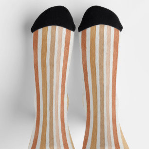Calcetines Rayas Rubor Crema Cacao Latte