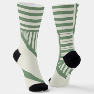 Calcetines Rayas triangulares en verde