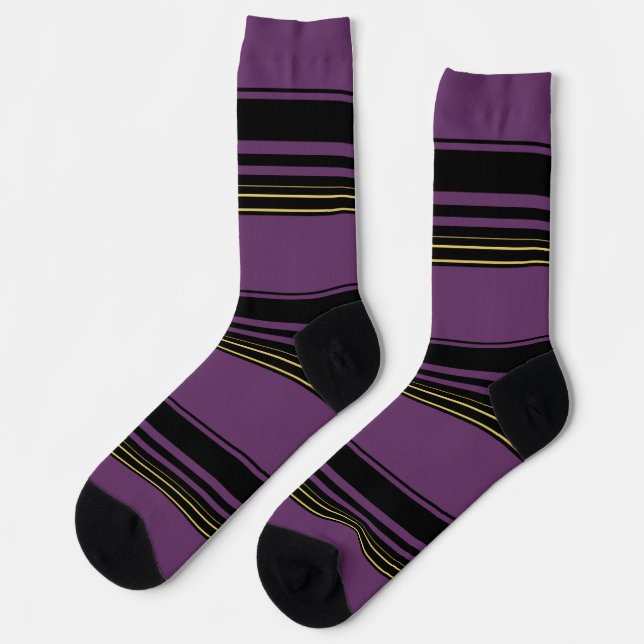 Calcetines Rayas violetas lindas (Izquierda)