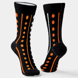Calcetines Rayas y Lunares Naranja y Negro Halloween