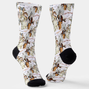 Calcetines Razas de cabra que amo a mis cabras